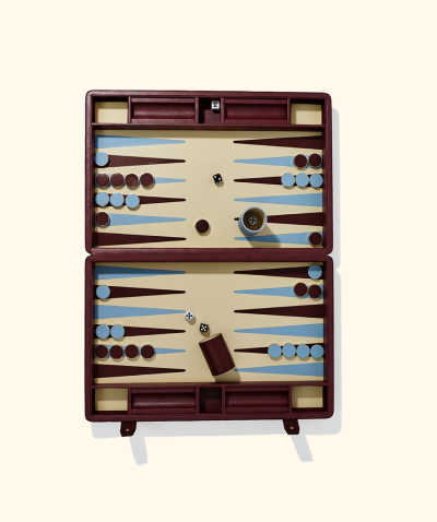 Personalised Leather Backgammon Board