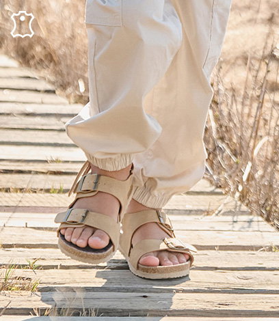Synthetic Sandals for Boys - beige