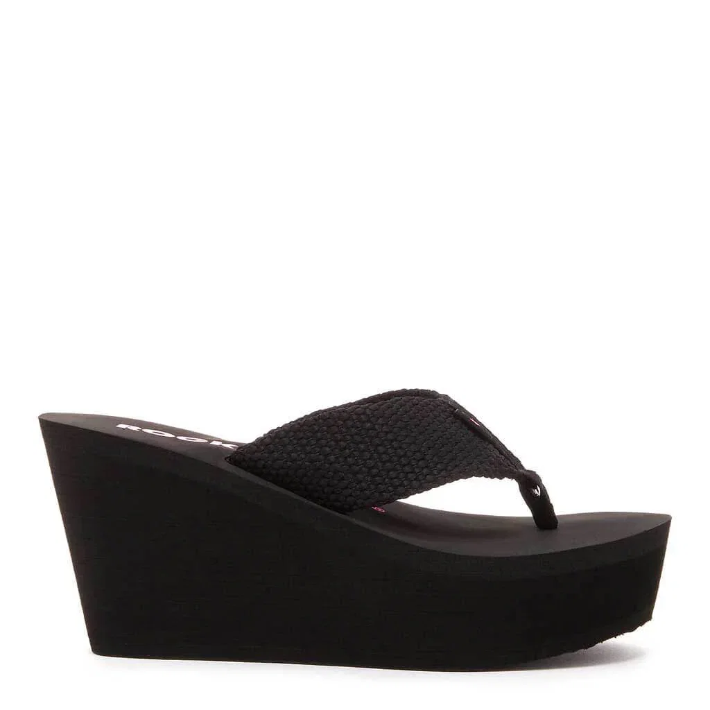 Image of Diver Black Wedge Flip Flop