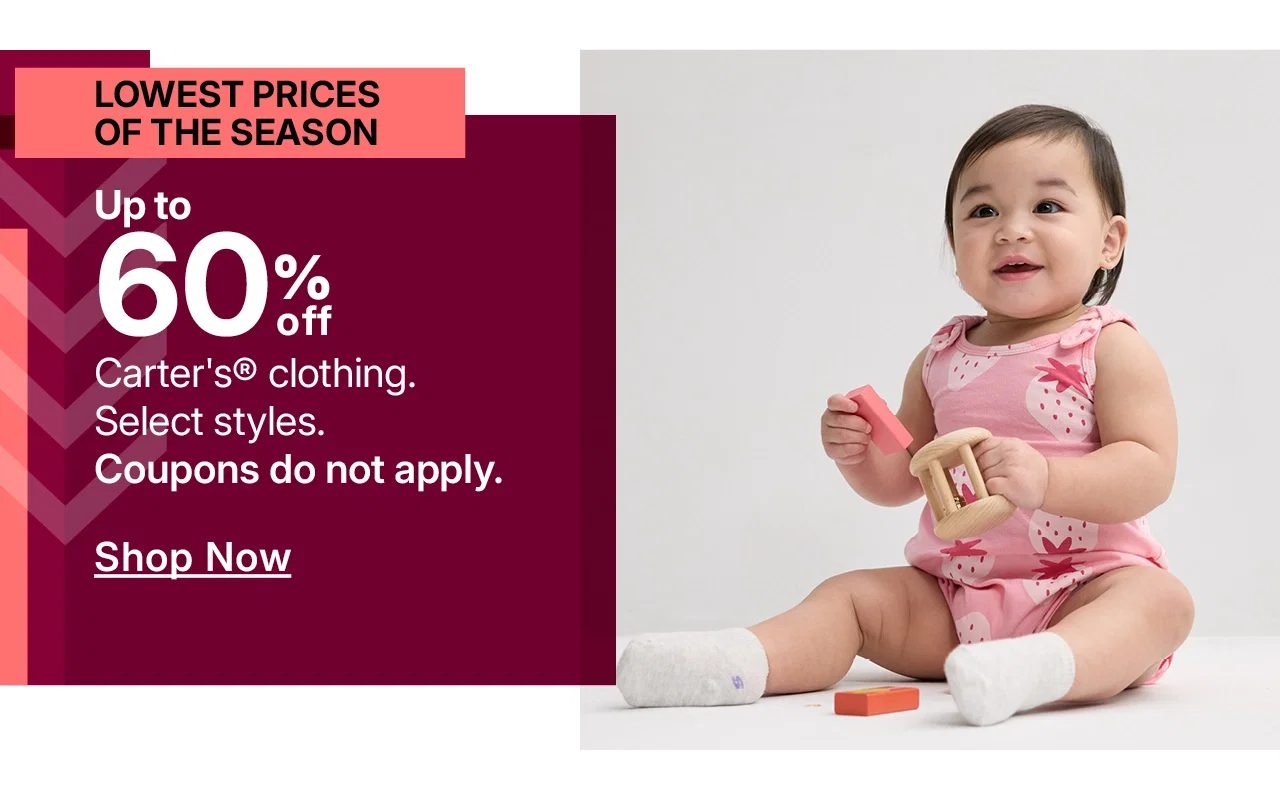 up to 60% off carter's clothing