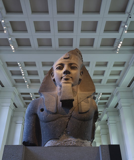 Granite statue Ramses II in Room 4 of the Museum.