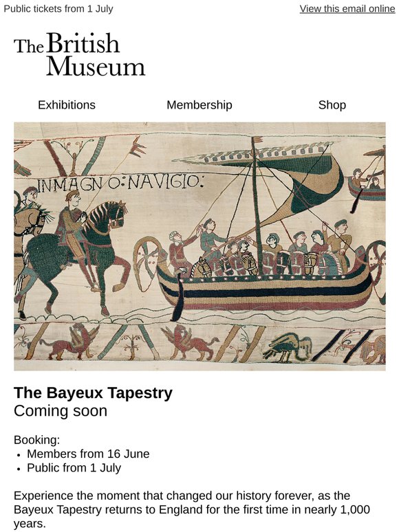 Bayeux Tapestry tickets – coming soon