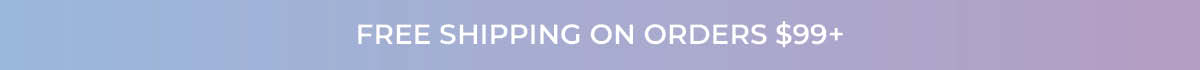 Text banner with "Free Shipping on ORders $99+"