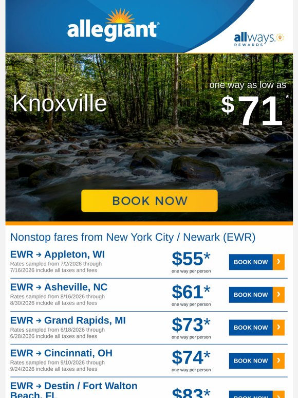 Low Fares. Nonstop Vibes from $55 One Way