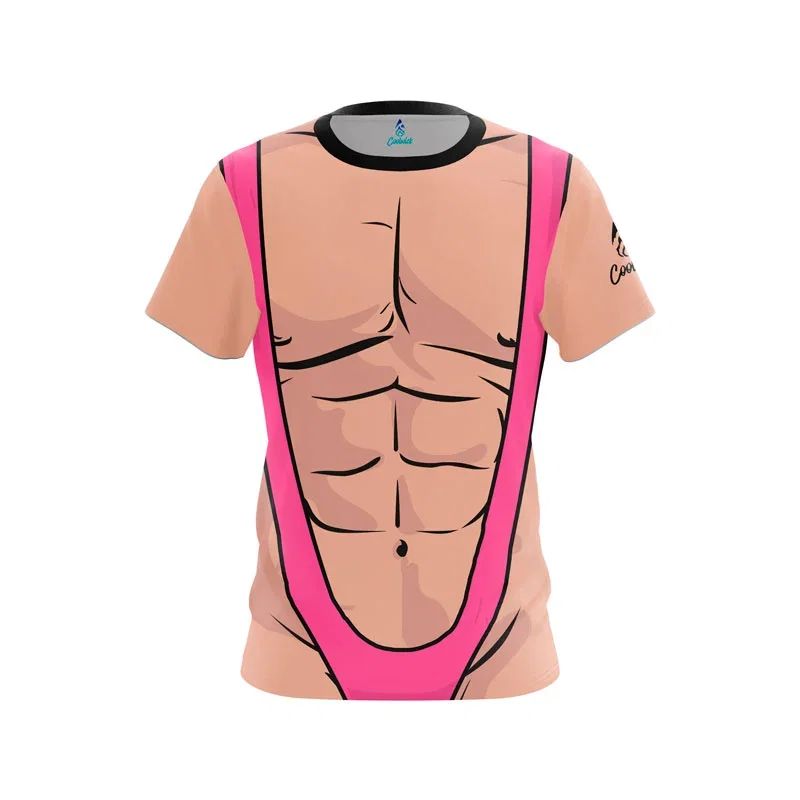 Image of Pink Mankini CoolWick Bowling Jersey - Plain