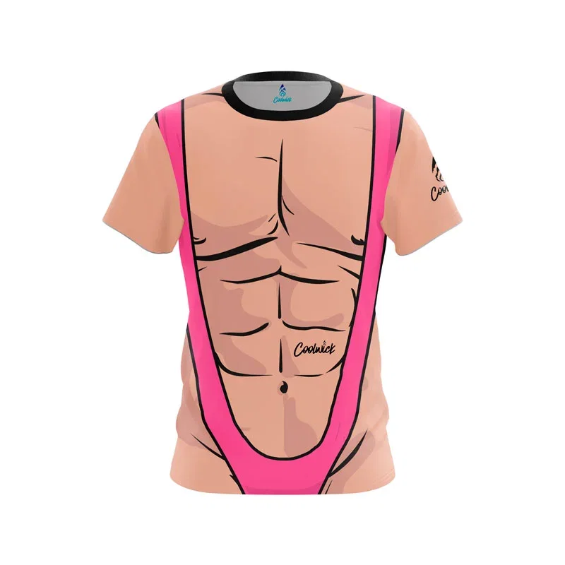 Image of Pink Mankini CoolWick Bowling Jersey - Coolwick