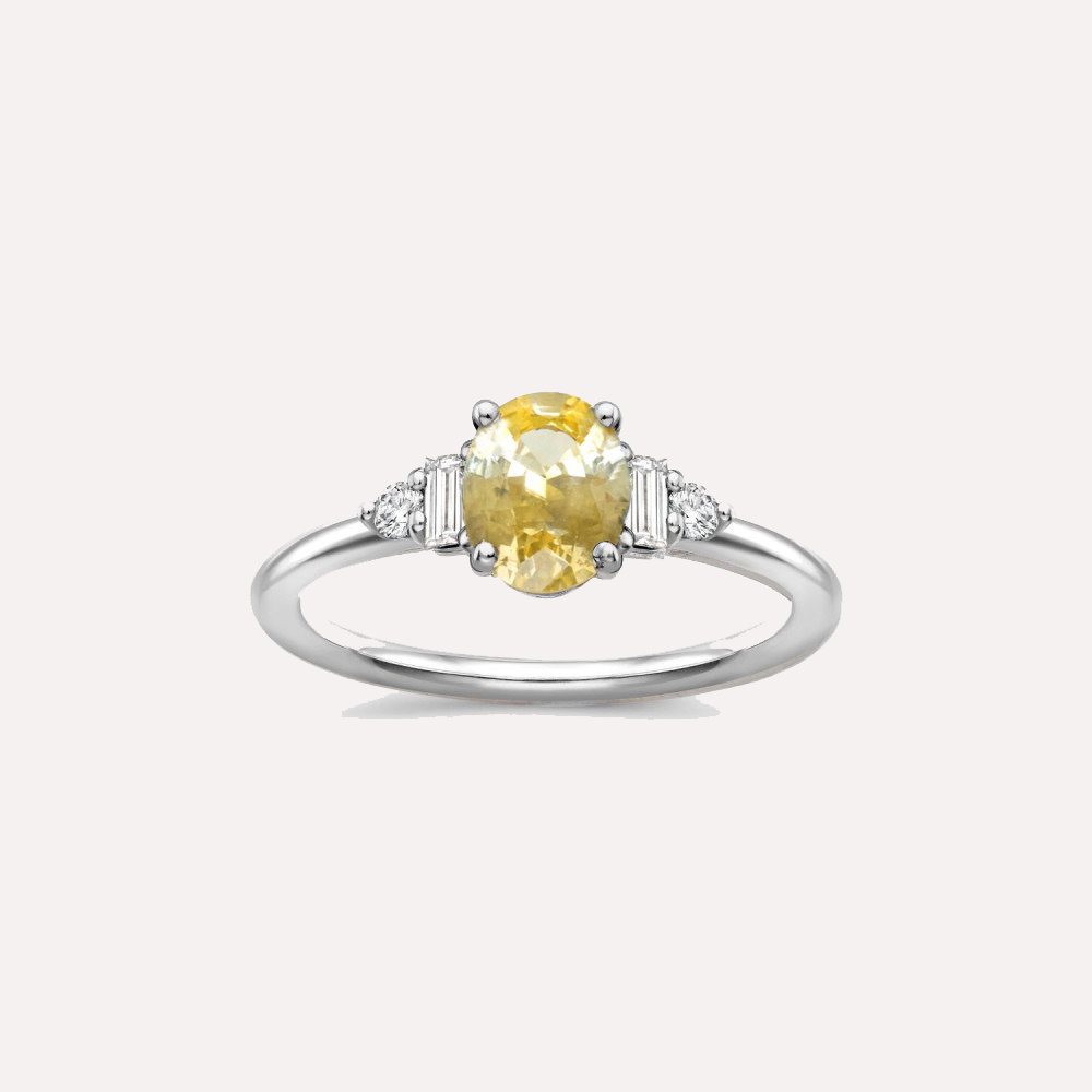Katie Yellow Sapphire & Diamond Ring
