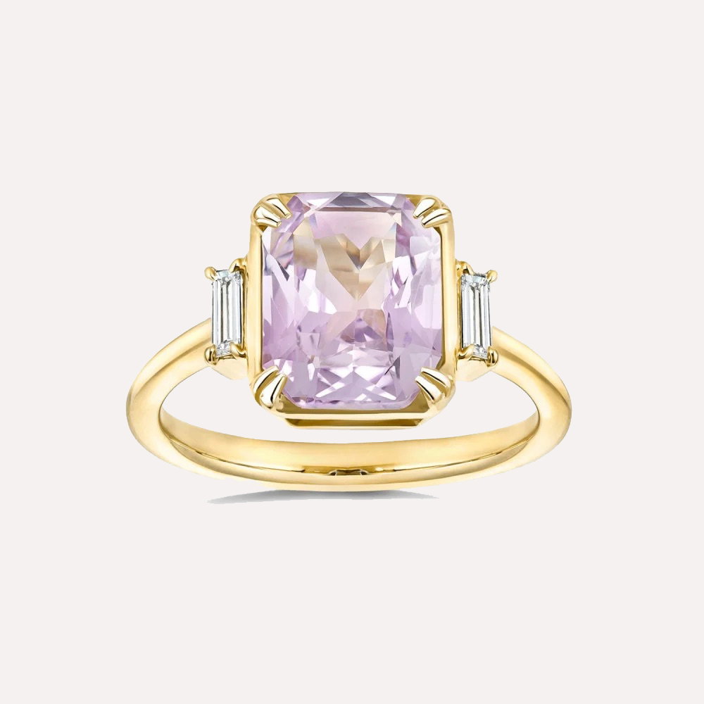 Mae West Purple Sapphire & Diamond Ring