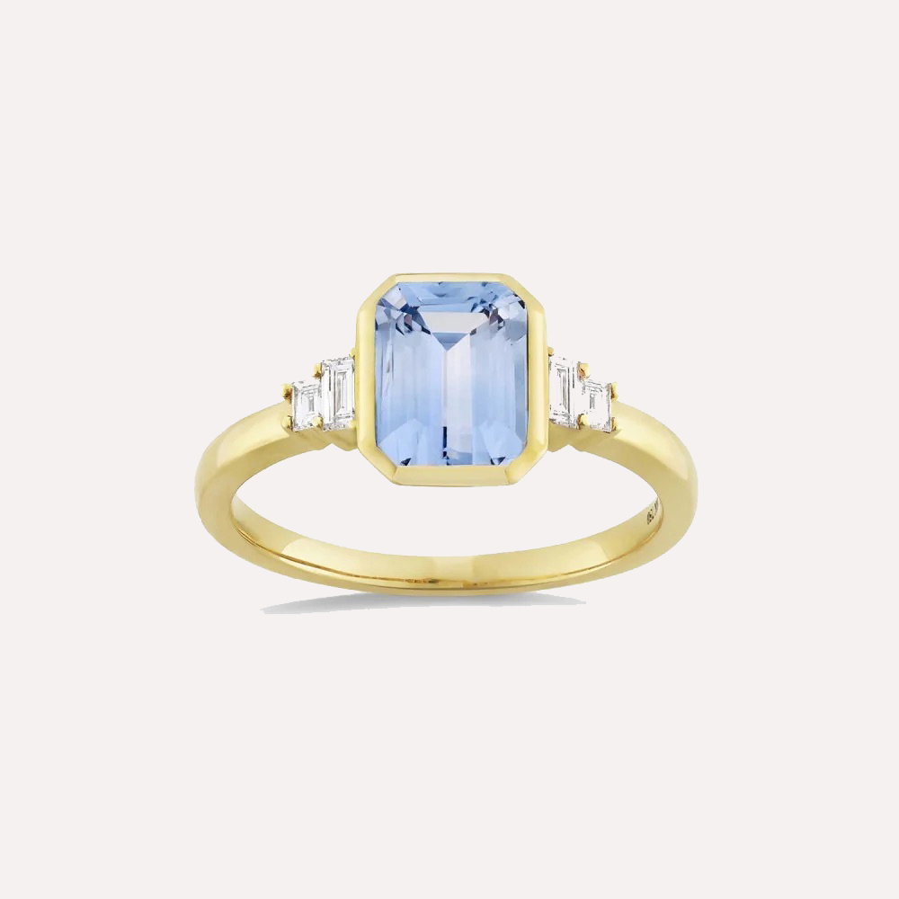 Mila Blue Sapphire & Diamond Ring