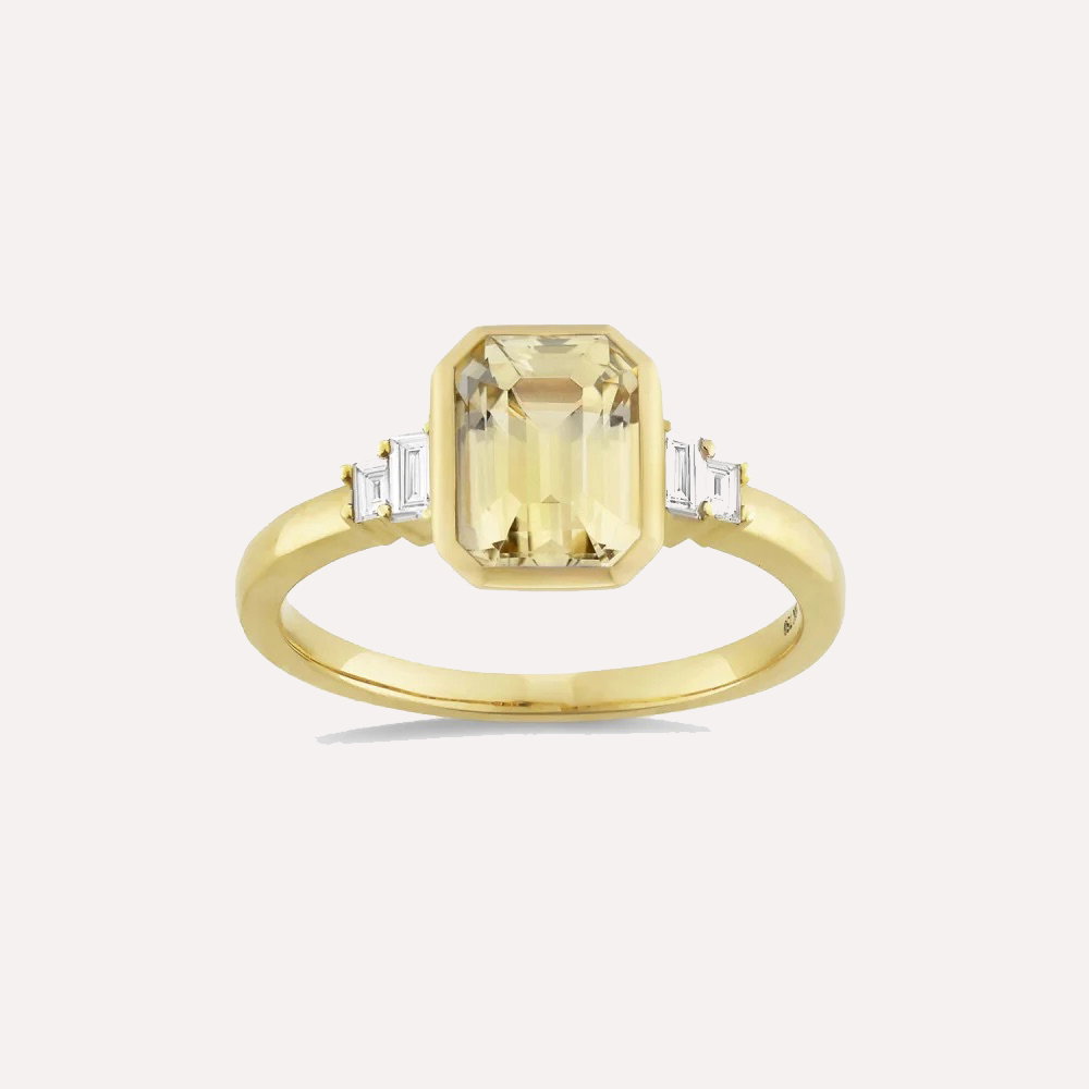 Mila Yellow Sapphire & Diamond Ring