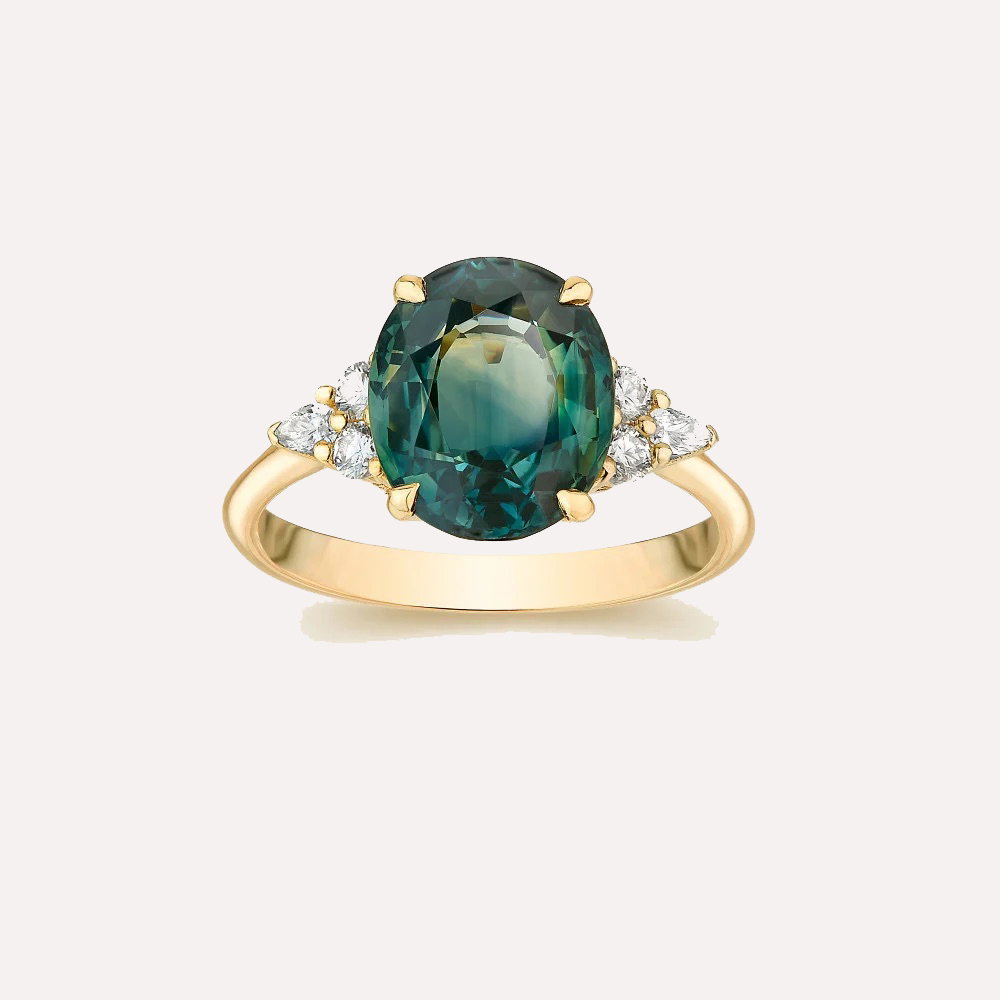Edie Teal Sapphire ring