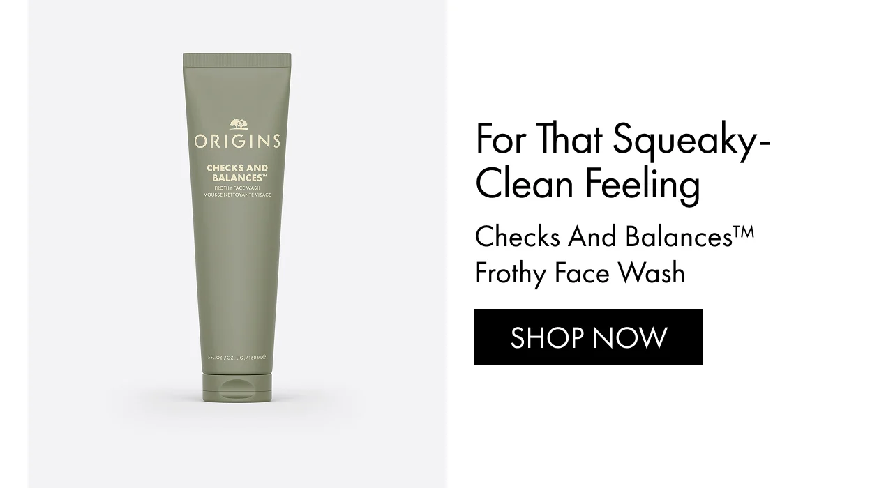 For that squeaky-clean feeling | Checks And Balances™ Frothy Face Wash | SHOP NOW
