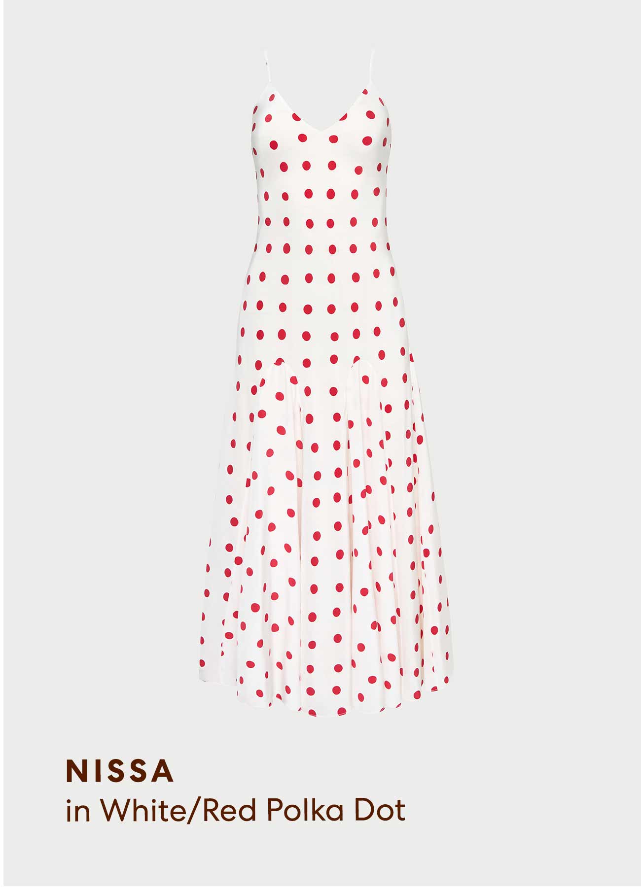 Nissa in White/Red Polka Dot