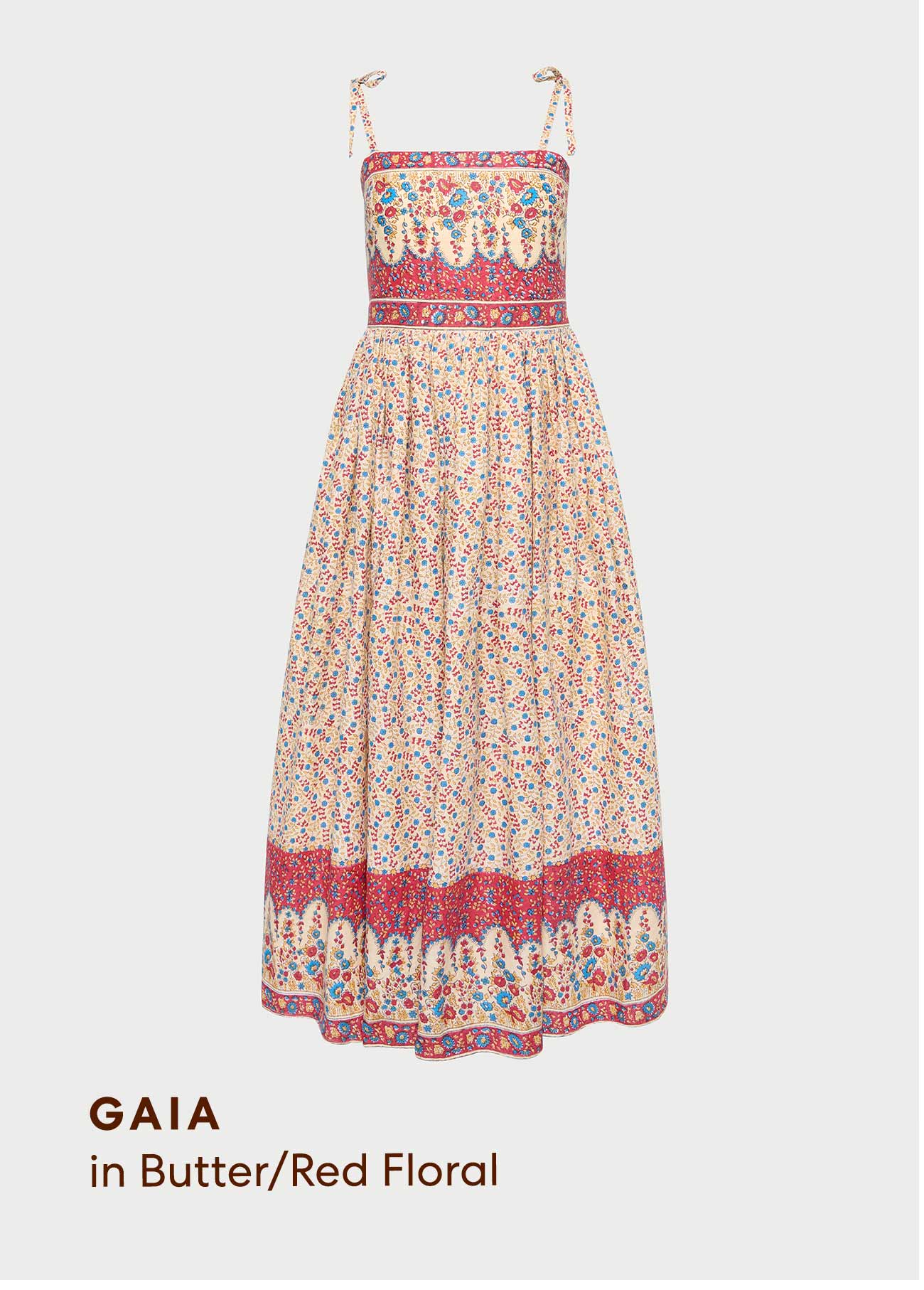 Gaia in Butter/Red Floral 