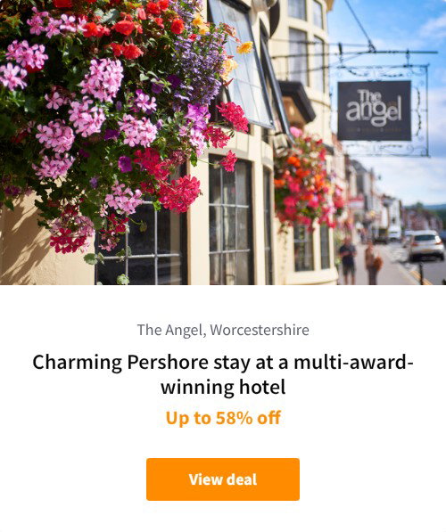 Charming Pershore stay at a multi-award-winning hotel