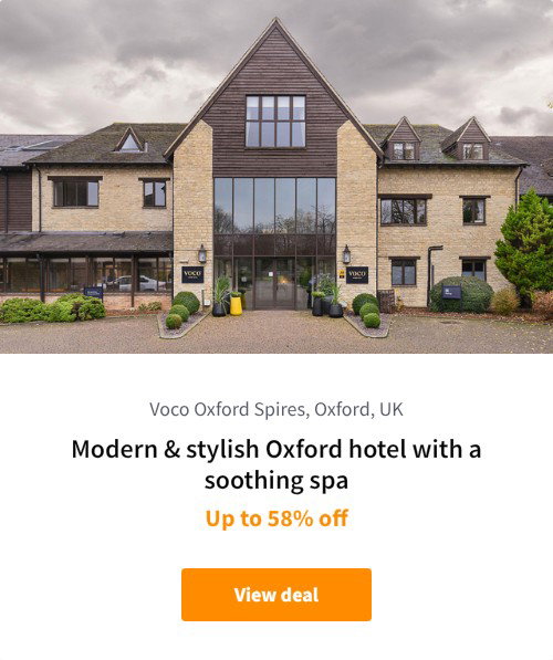 Modern &amp; stylish Oxford hotel with a soothing spa