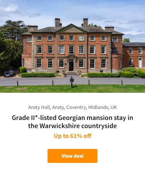 Grade II*-listed Georgian mansion stay in the Warwickshire countryside
