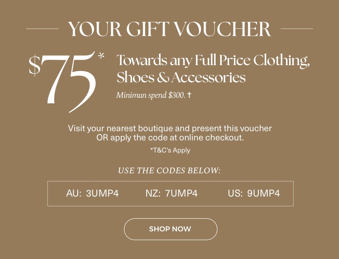 $75 Gift Voucher is now live!