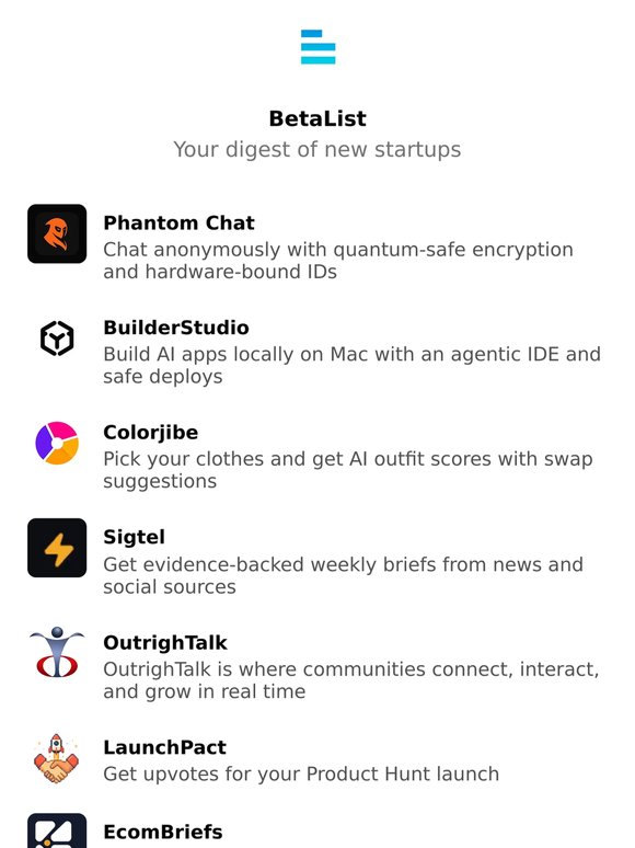 Phantom Chat, BuilderStudio, Colorjibe, Sigtel, OutrighTalk, and more