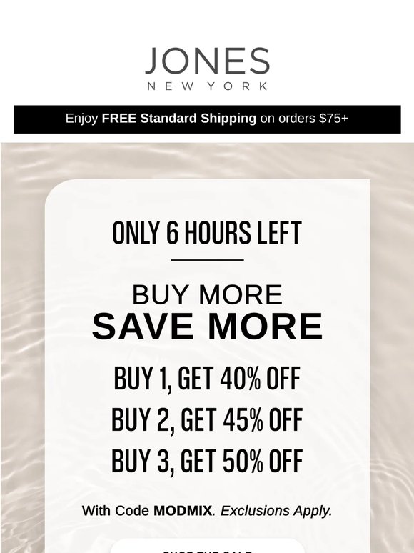 Hours Left to Save Up to 50% Off