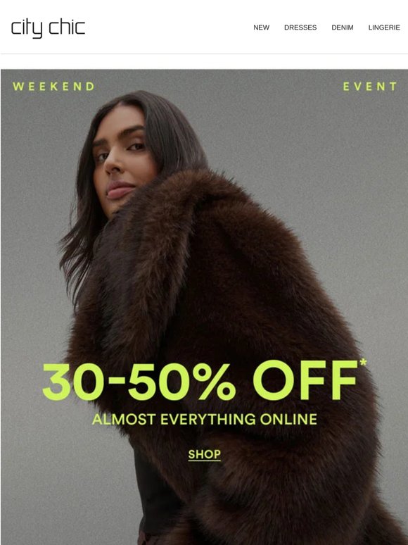 30-50% Off* Almost Everything Online Starts Now 🥳
