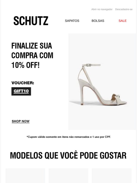 Essa é a chance de garantir o seu SCHUTZ!