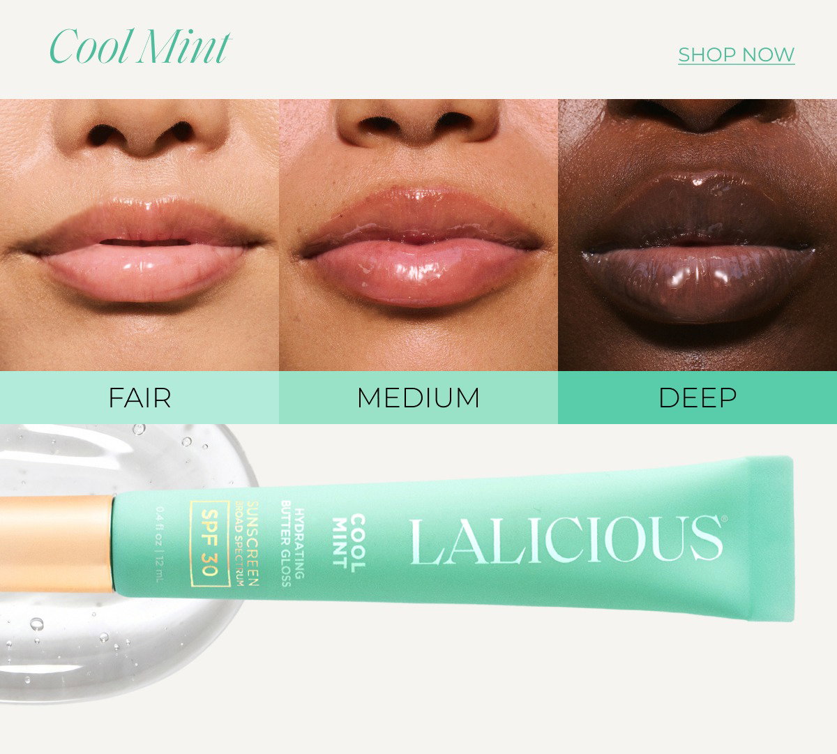 Cool Mint. Fair. Medium. Deep. Shop Now. 