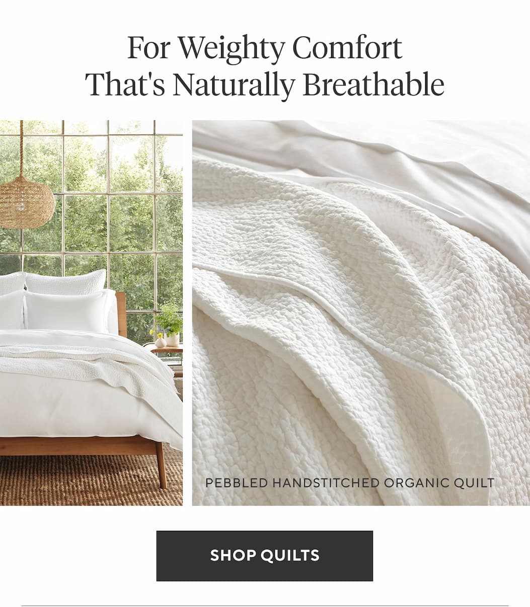 Airy Blankets for Your Warmest Nights Shop Blankets + Coverlets >
