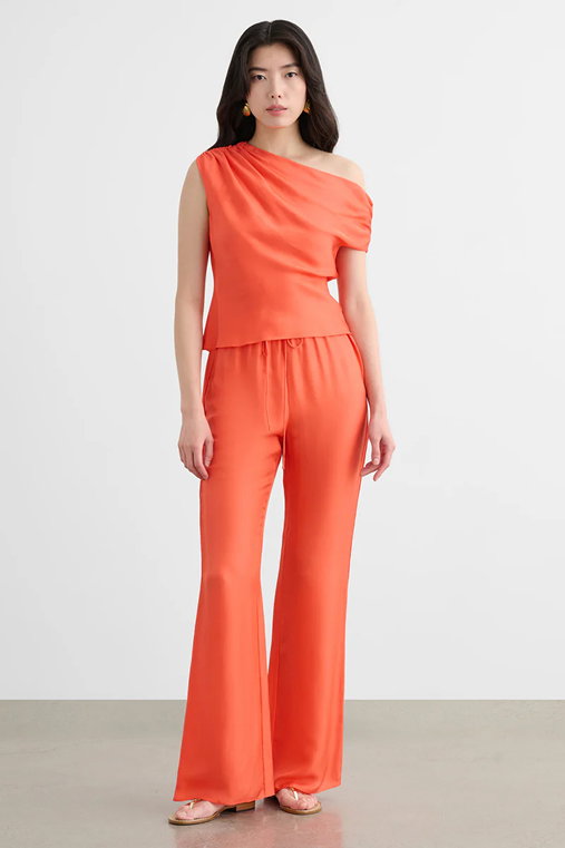 Nela Drawstring Flared Pull-On Pant