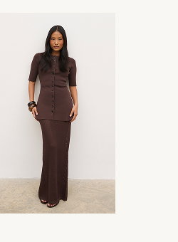 Lilah Longline Knit Short Sleeve Top