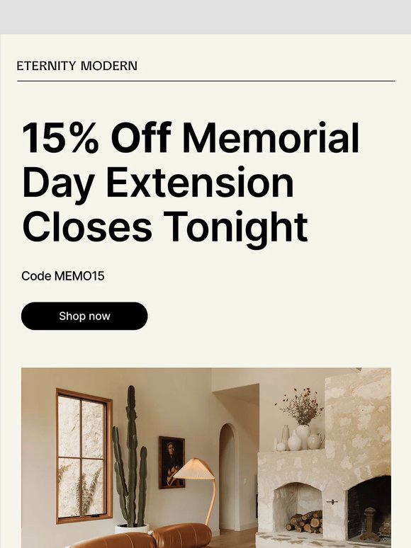 15% Off Sitewide Ends Tonight