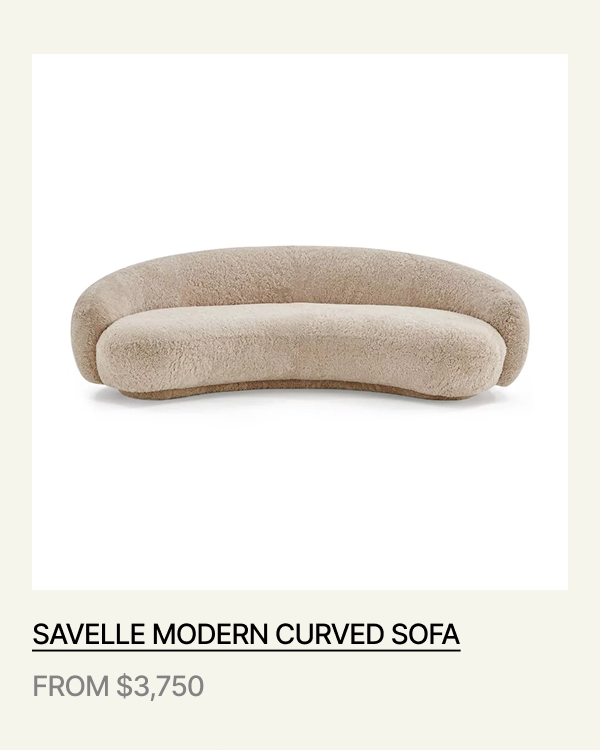 SAVELLE MODERN CURVED SOFA - FROM $3,750 - Shop now