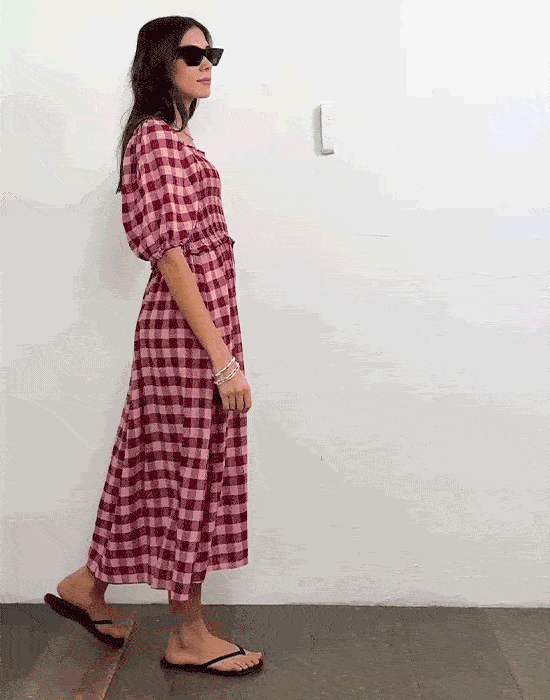 Davina Gingham Midi Dress