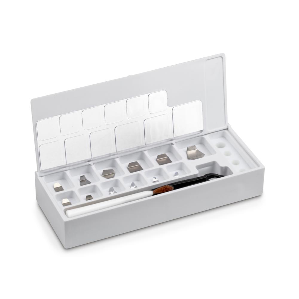 Gewichtssatz M 1 - Bauform Plättchen - 1 mg bis 500 mg - Kunststoff-Etui