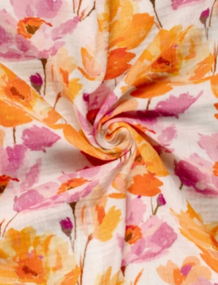 Deadstock Cotton Double Gauze Fabric Multicoloured