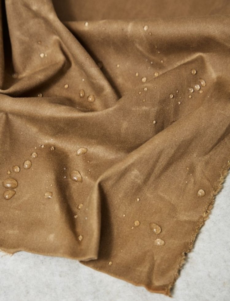 Mind The MAKER Light Waxed Cotton Fabric Camel