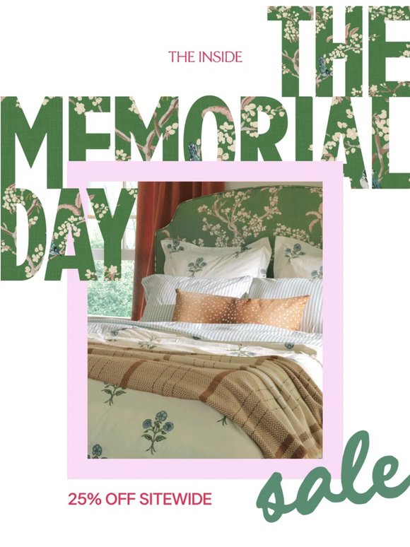 Last chance to save 25% off sitewide
