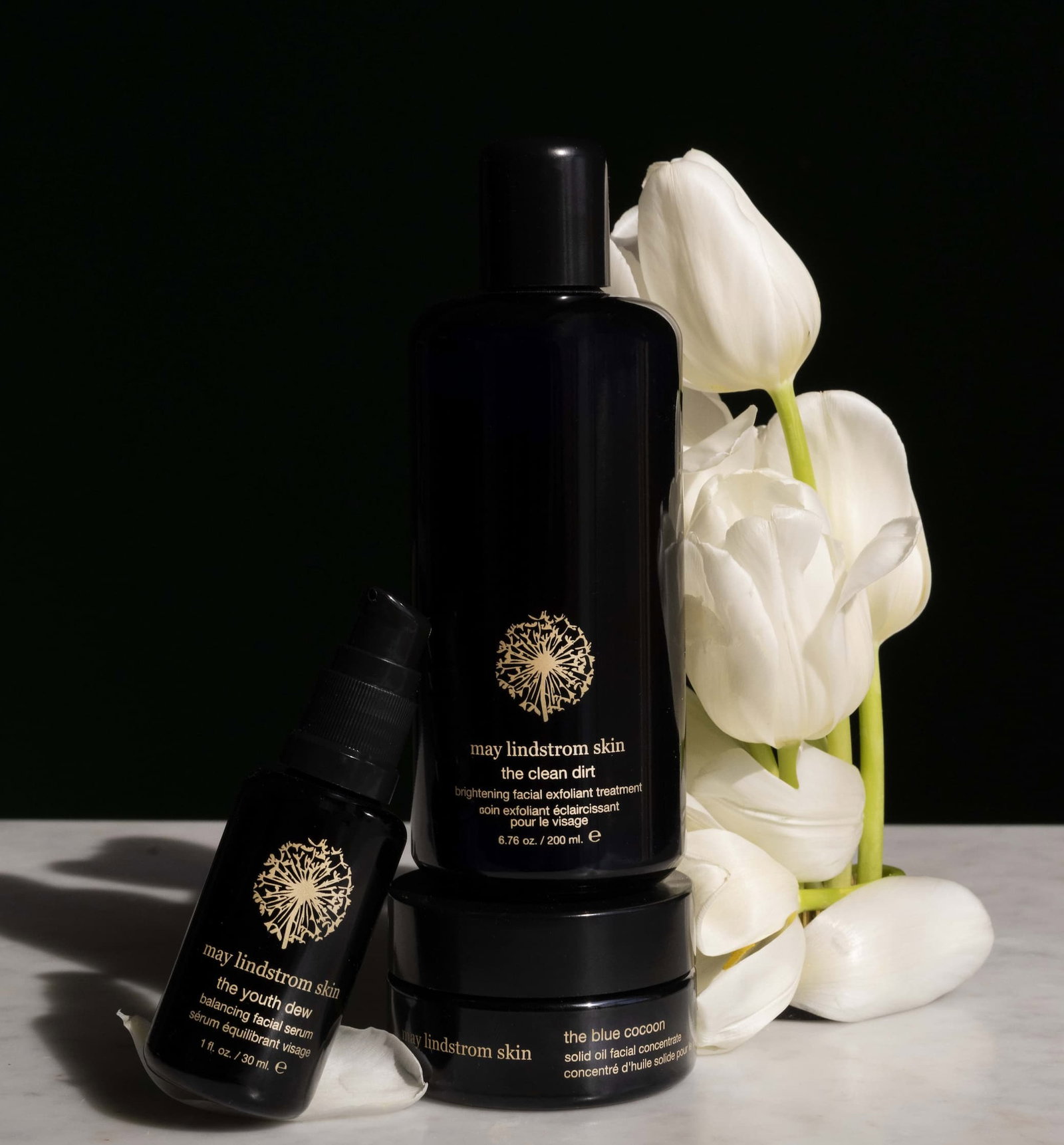 collection of products with flowers