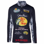 Bass Pro Shops Performance Quarter-Zip Long-Sleeve Fishing Jersey for Men - Charcoal
