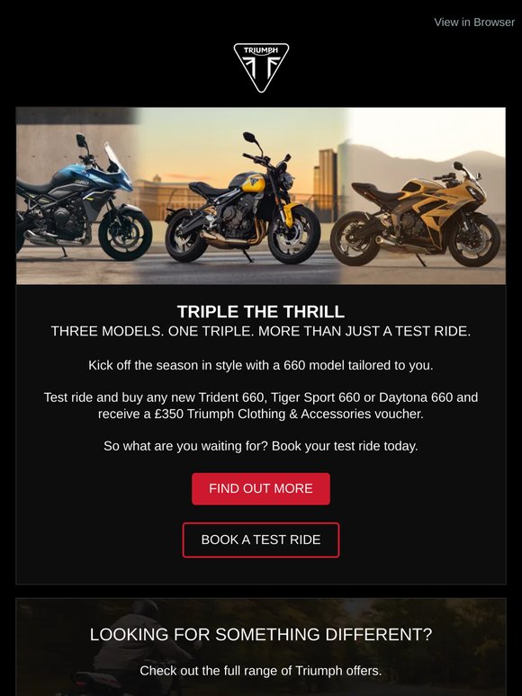 Triple The Thrills with Triumphs 660 Range