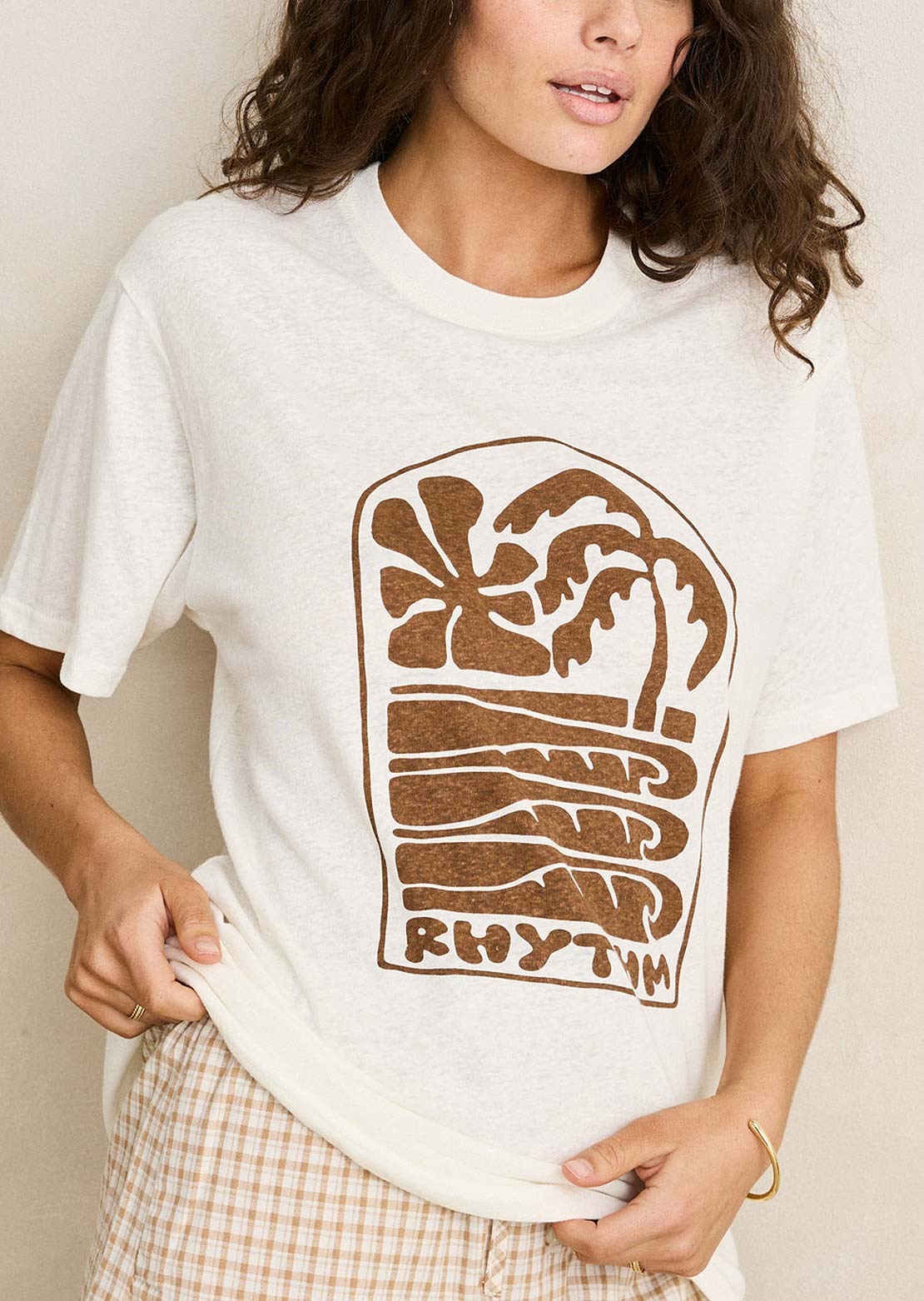Image of Rhythm Women's Palm and Sun Oversized T-Shirt