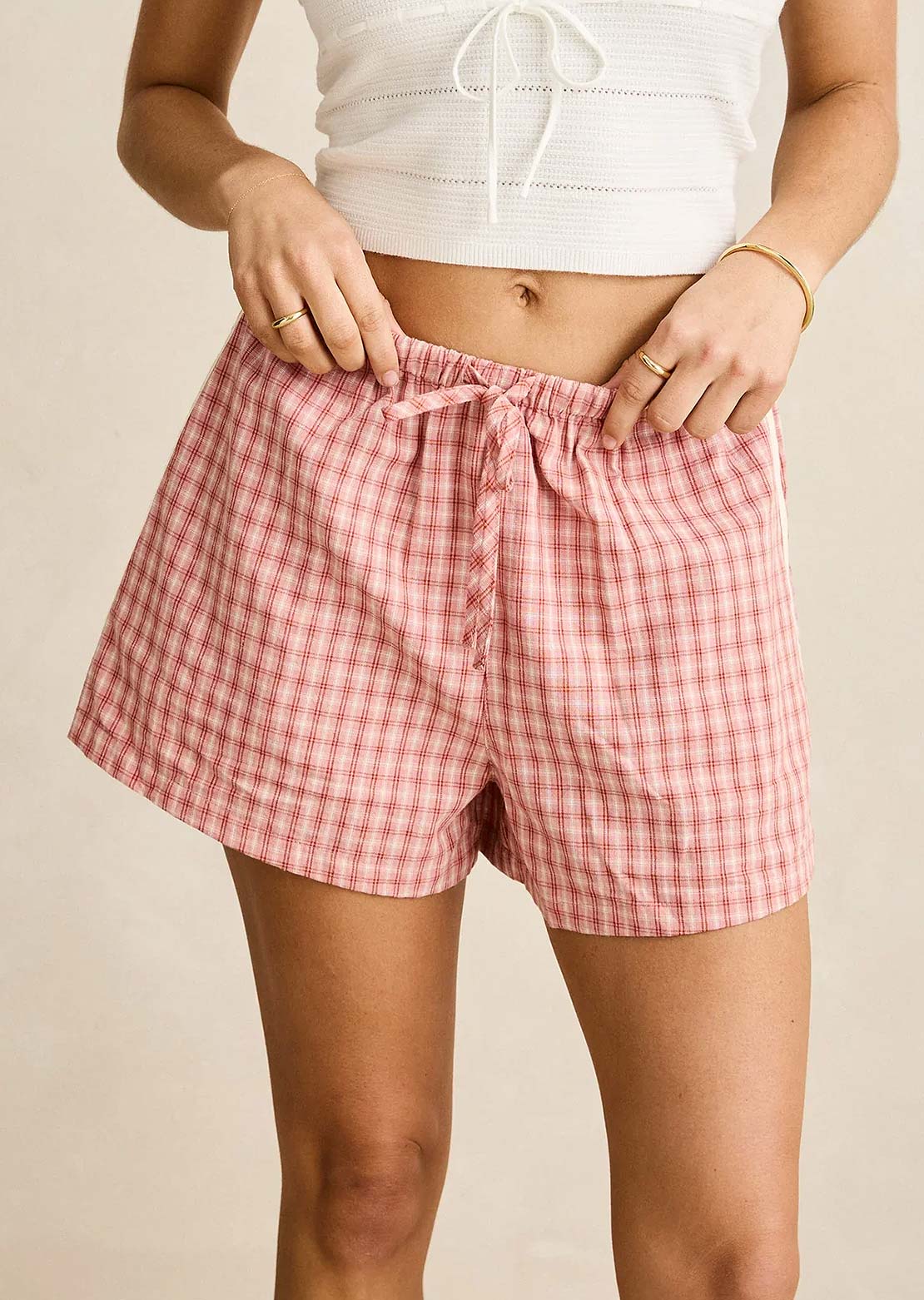 Image of Rhythm Women's Kirra Check Shorts