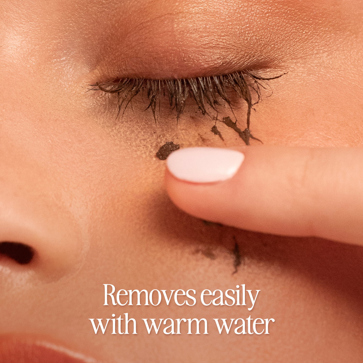 Removes easily with warm water 