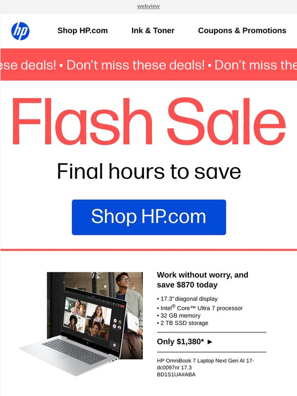 Save on AI PCs, printers, and more before this Flash Sale ends!