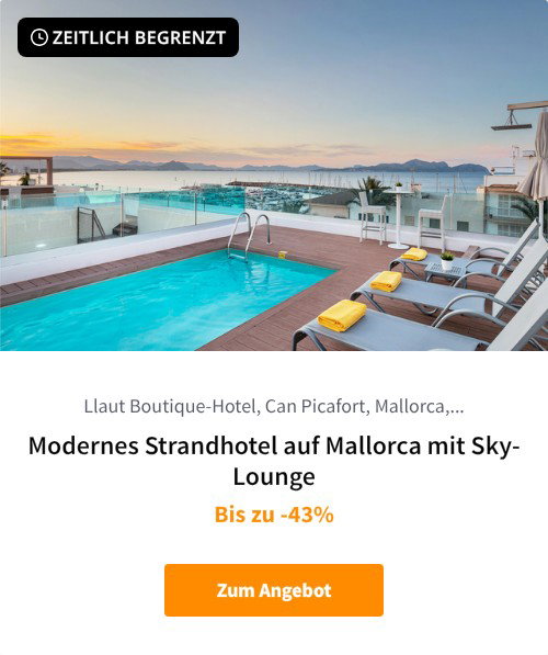 Modernes Strandhotel auf Mallorca mit Sky-Lounge