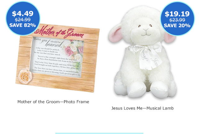 Mother of the Groom Photo Frame | Jesus Loves Me Musical Lamb