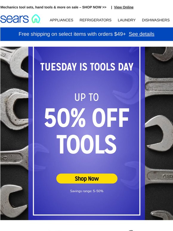 Happy ToolsDay! 🛠️ Let's nail those deals with up to 50% off! 🔨✨