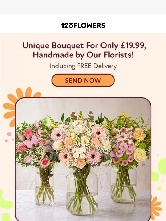 Your Unique Bouquet For Only £19.99! 💐