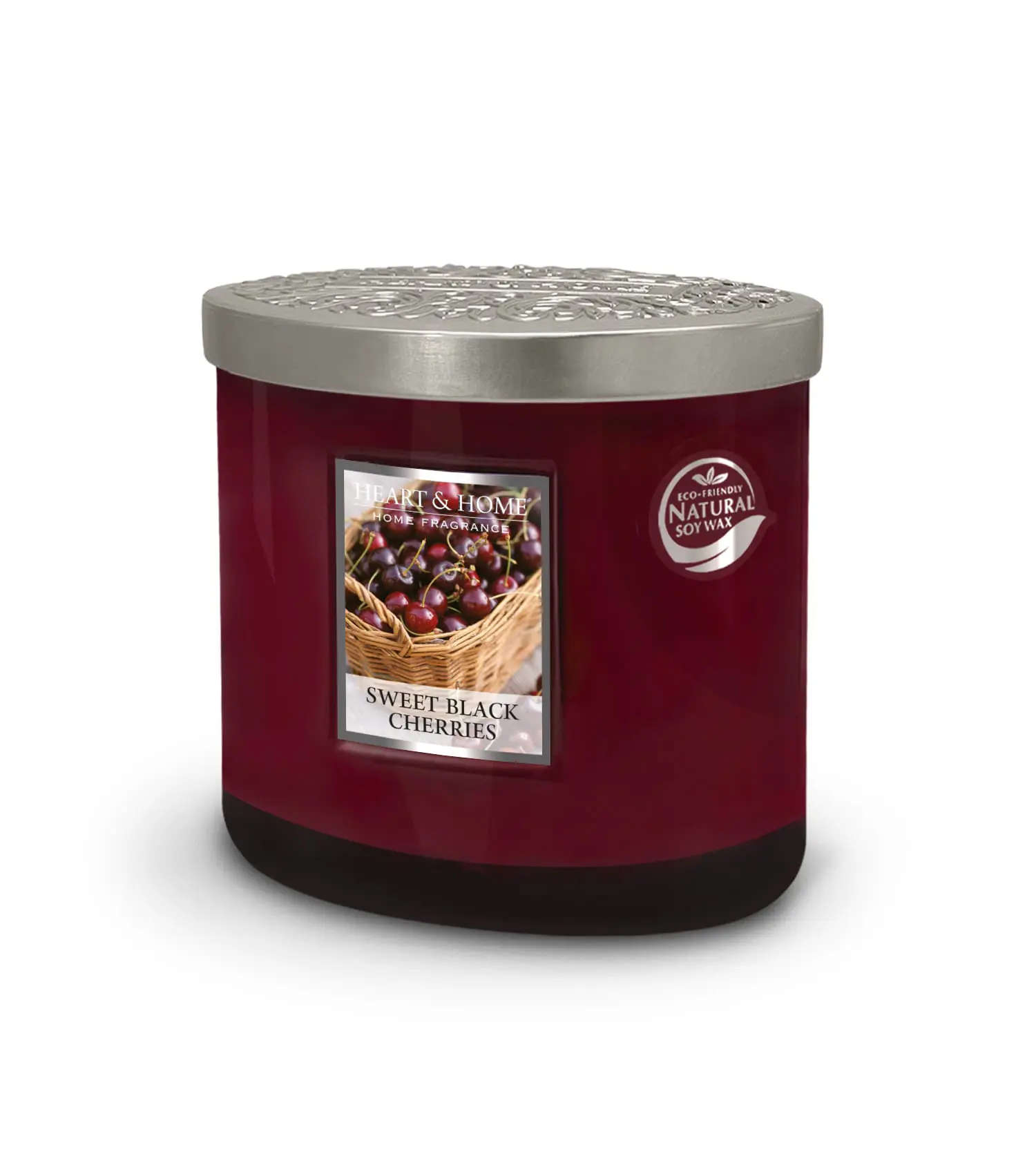 Image of Sweet Black Cherries - 2 Wick Ellipse Candle
