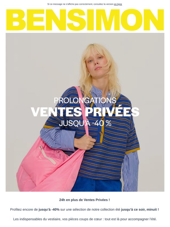 Ventes Privées : Prolongations à -40%